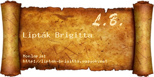 Lipták Brigitta névjegykártya