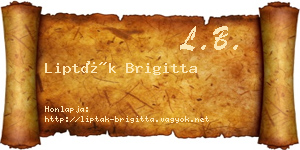 Lipták Brigitta névjegykártya